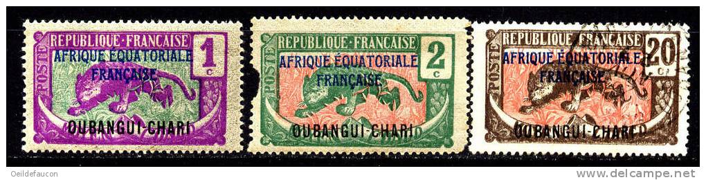 A.E.F. - 0UBANGUI CHARI - Yvert - 43 - 44 (gratuit) - 50 - 59 - 60 - Cote 3.70 € - Other & Unclassified