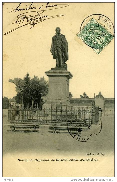 17 . SAINT-JEAN-D´ANGELY .STATUE DE REGNAUD DE SAINT-JEAN-D'ANGELY . - Saint-Jean-d'Angely