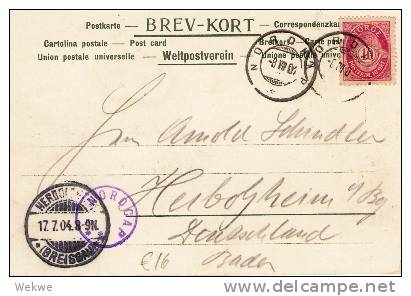 N052/ Nordcap 1904, Diverse Stempel - Norwegen