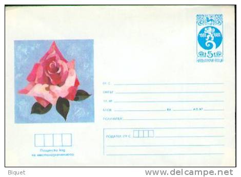 Bel Entier Bulgare Sur Les Roses, Neuf  TB (17) - Rosas