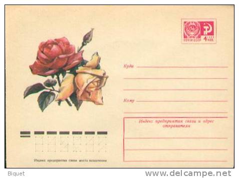 Très Bel Entier Postal Russe Neuf Sur Les Roses (2) - Rosen
