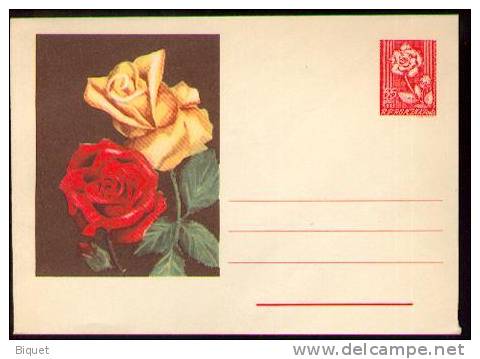 Magnifique Entier Postal Roumain Sur Les Roses - Rosas