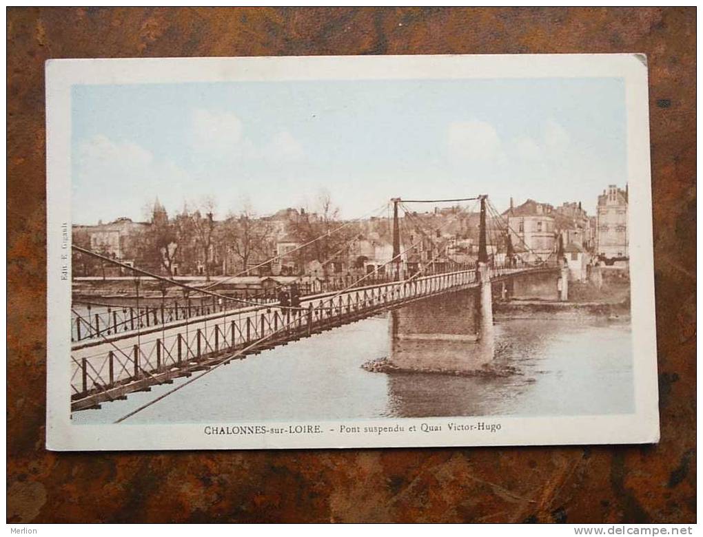 CHALONNES Sur LOIRE  Quai Victor Hugo Le Pont  Cca 1920- VF   D9539 - Chalonnes Sur Loire