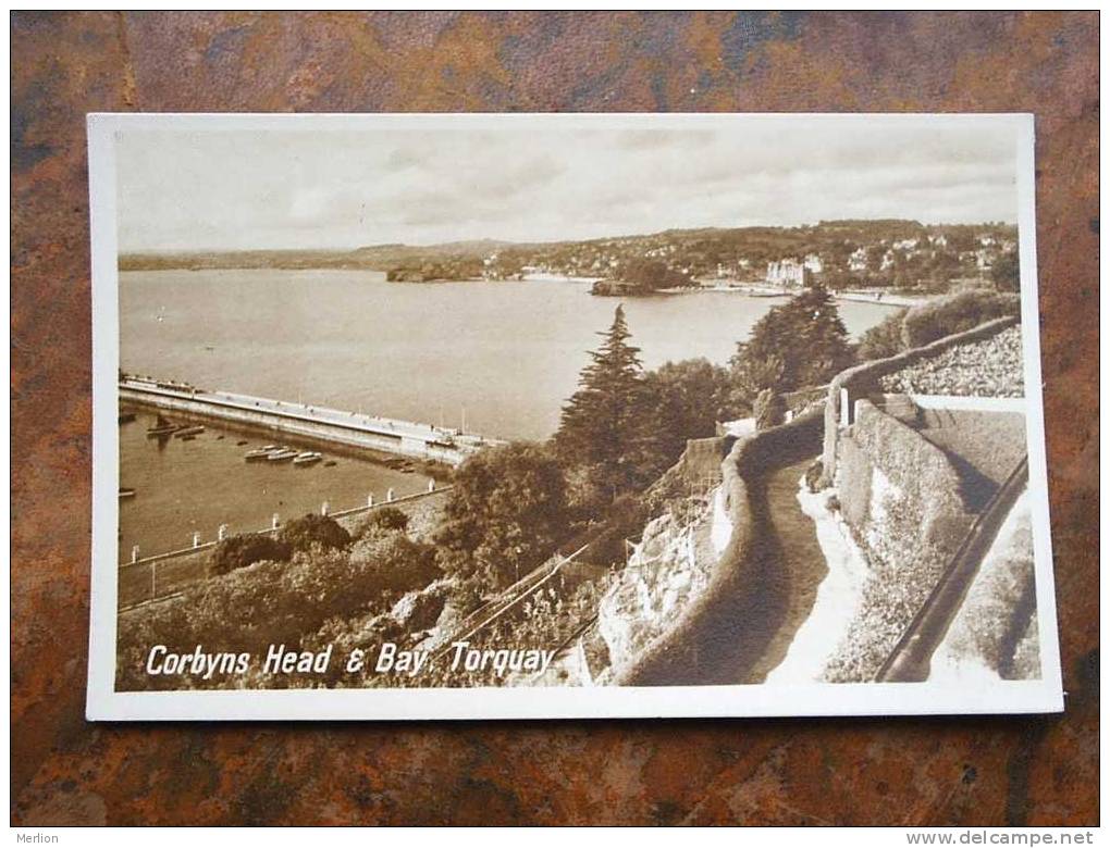 Torquay, Corbyns Head And Bay , Devon RPPC Cca 1930-  VF    D9556 - Torquay