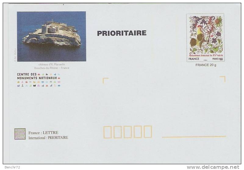 PAP - Prêt-à-Poster - Timbre ENLUMINURE - MONUM - CHATEAU D´IF - ETAT NEUF - Prêts-à-poster:Stamped On Demand & Semi-official Overprinting (1995-...)