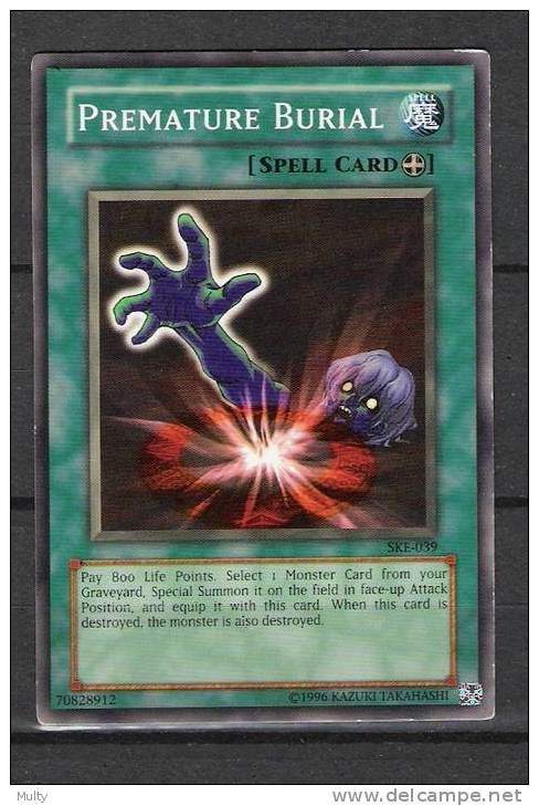 Premature Burial Sell Card - Yu-Gi-Oh