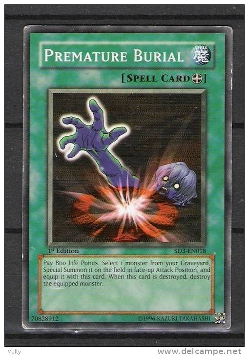 Premature Burial Sell Card 1st Edition - Yu-Gi-Oh