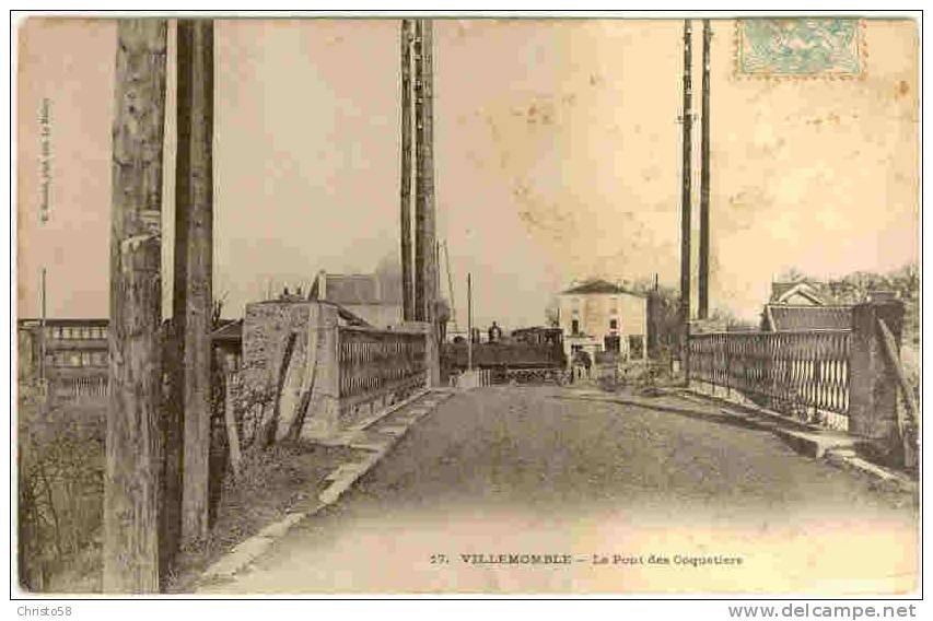 93  VILLEMOMBLE  Pont Des Coquetiers   Train  Carte Precurseur - Villemomble