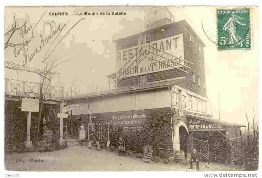 95  SANNOIS Moulin De La Galette   Animée+  Restaurant - Sannois