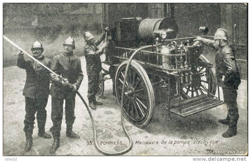 Pompiers -Manoeuvre De La Pompe Electrique --93 - Brandweer