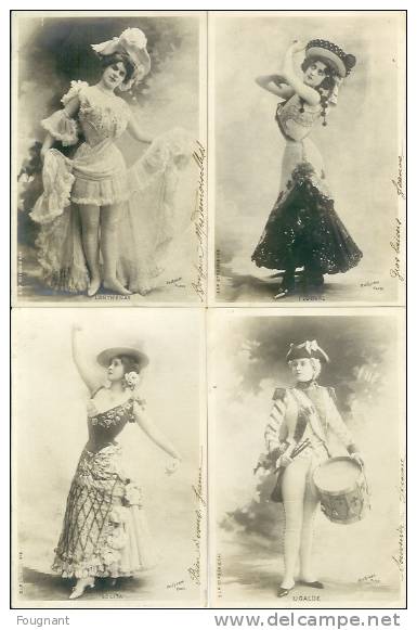 FANTAISIES:France:6 Cartes Artistes Feminines:1903.Très Rares. - Cabaret