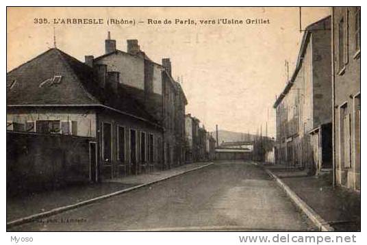 69 L'ARBRESLE Rue De Paris Vers L'Usine Grillet - L'Abresle
