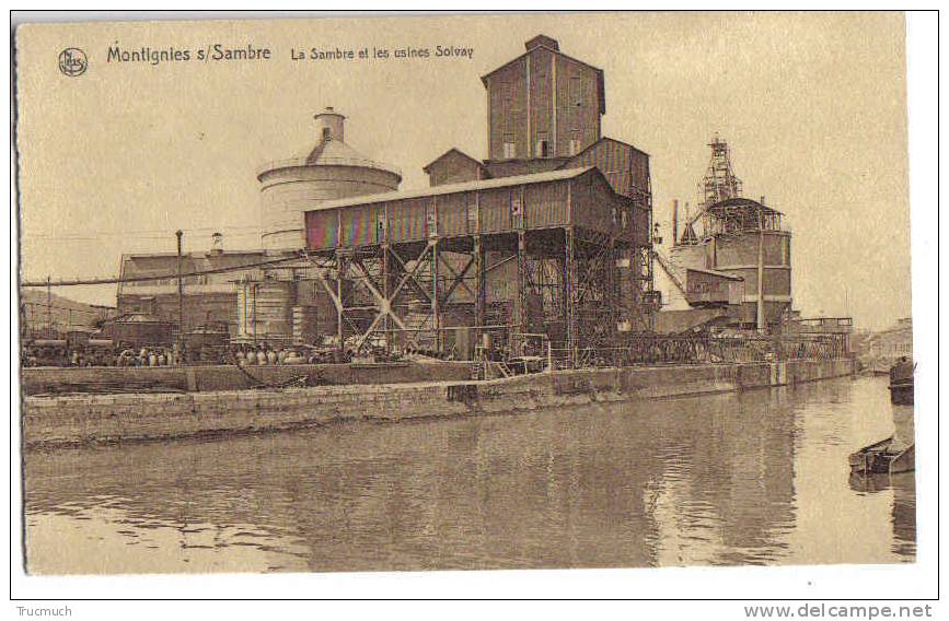 C1822 - Montignies S/ Sambre - La Sambre Et Les Usines Solvay - La Louvière