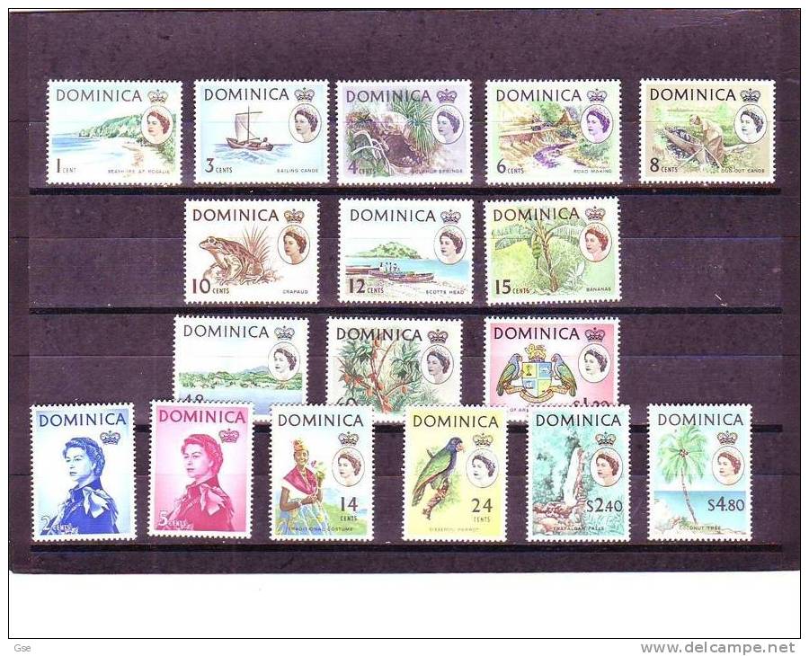 DOMINICA 1963-1967 - Gibbins 162/78** - Yvert 159/75** - Vedute - Dominica (1978-...)