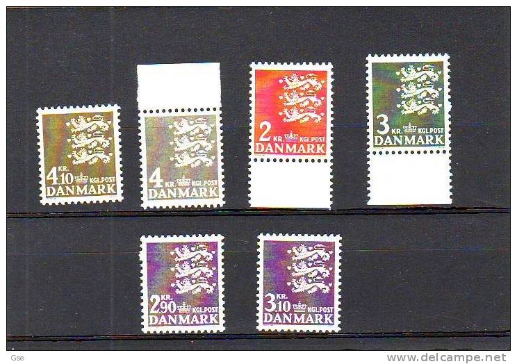 DANIMARCA 1967-70 - Yvert 467A-470-470A-470B-470C-470D** - Unused Stamps