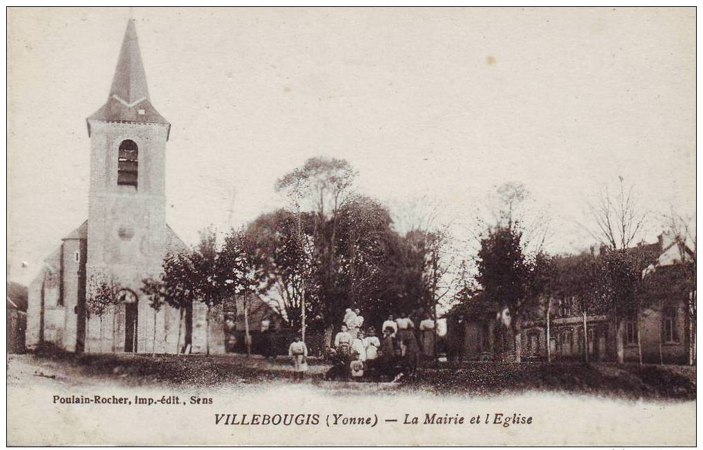 89 VILLEBOUGIS   La Mairie Et L´église - Villebougis