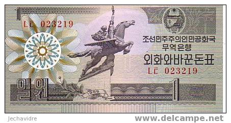 COREE DU NORD   1 Won   Daté De 1988    Pick 27     ***** BILLET  NEUF ***** - Corée Du Nord