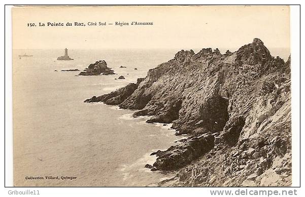 LA POINTE DU RAZ   -   ** COTE SUD **   -    Editeur: VILLARD De Quimper   N°: 150 - Audierne