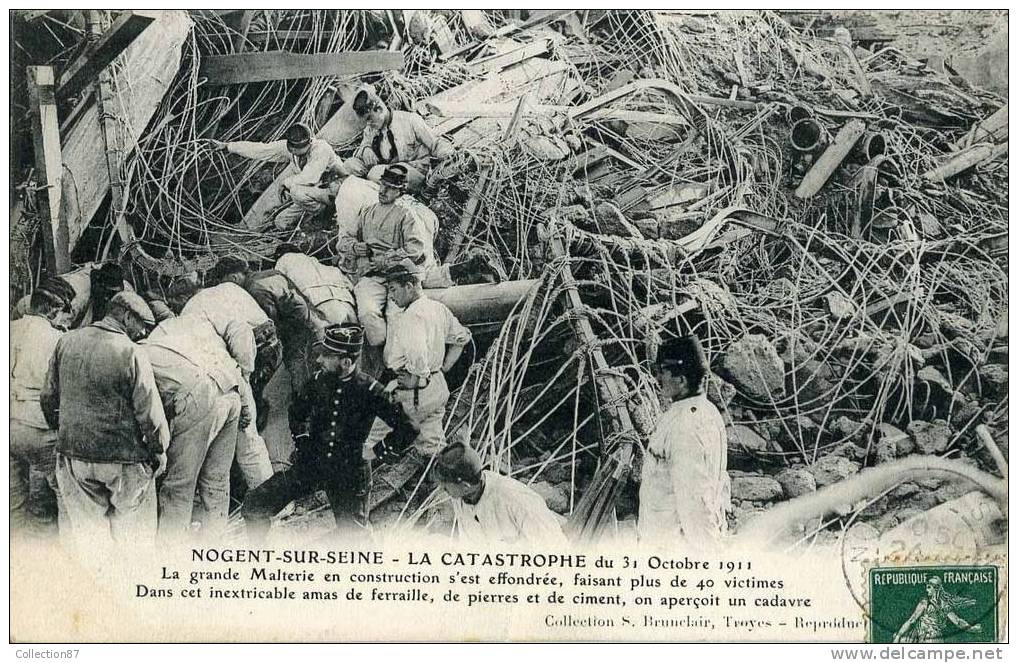 10 - AUBE - NOGENT Sur SEINE - CATASTROPHE De La MALTERIE - EXTRACTION D´UN CADAVRE - HOUBLON - BIERE - BRASSERIE - Nogent-sur-Seine