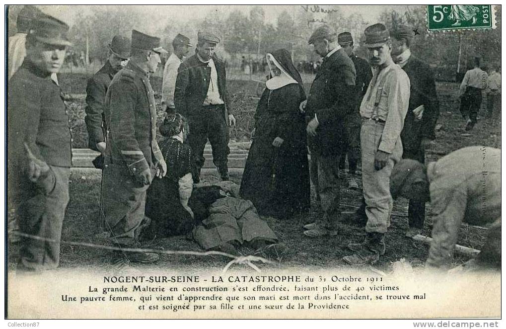 10 - AUBE - NOGENT Sur SEINE - CATASTROPHE De La MALTERIE - FEMME FAISANT Un MALAISE - HOUBLON - BIERE - BRASSERIE - Nogent-sur-Seine