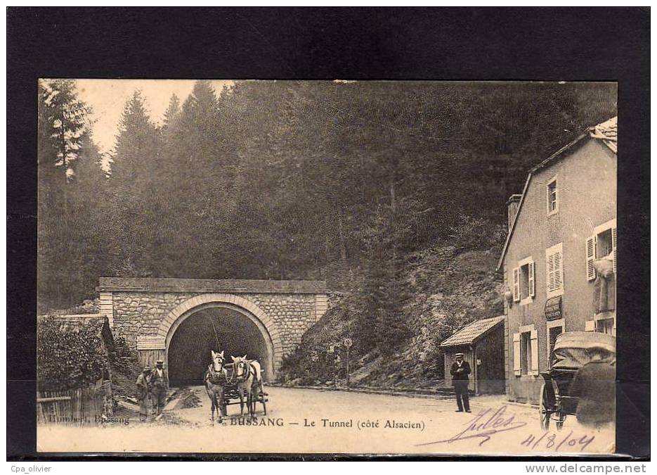 88 BUSSANG Tunnel, Coté Alsacien, Animée, Attelage, Ed Humbert, 1904 - Col De Bussang