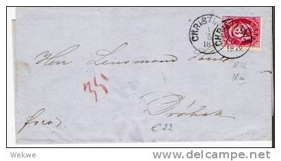 N077/- NORWEGEN -  Facit 18a, Farbfrisch, 1872 Christiania - Lettres & Documents
