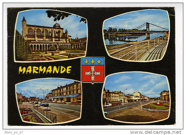 {19989} 47 Lot Et Garonne Marmande , Multivues ; Pont , Eglise , Boulevards ; Citroën DS - Marmande