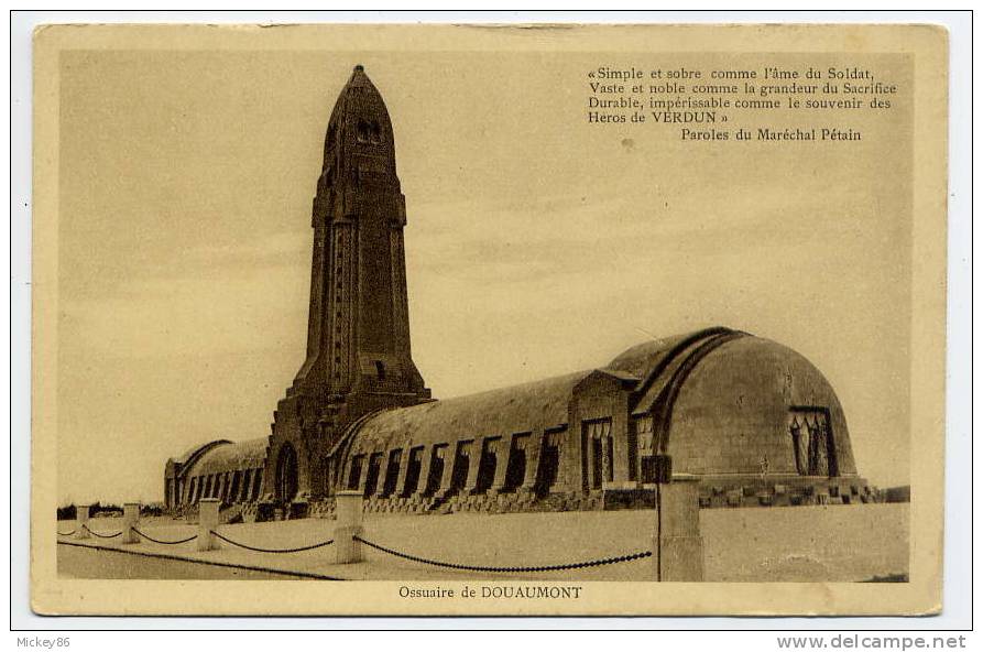 Près Verdun--DOUAUMONT--Ossuaire De Douaumont,---cpsm 14 X 9   Verdun Tourisme - Verdun