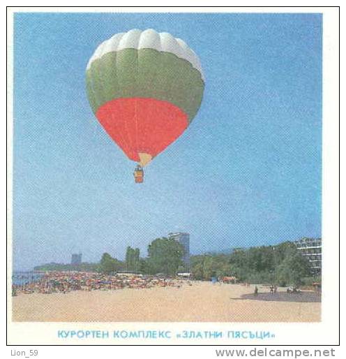 Uco+cq Bulgaria PSE Stationery 1991 GOLDEN SANDS Black Sea Resort GAS BALLOON , FLAG , Post Dove Mint/6413 - Sonstige (Luft)