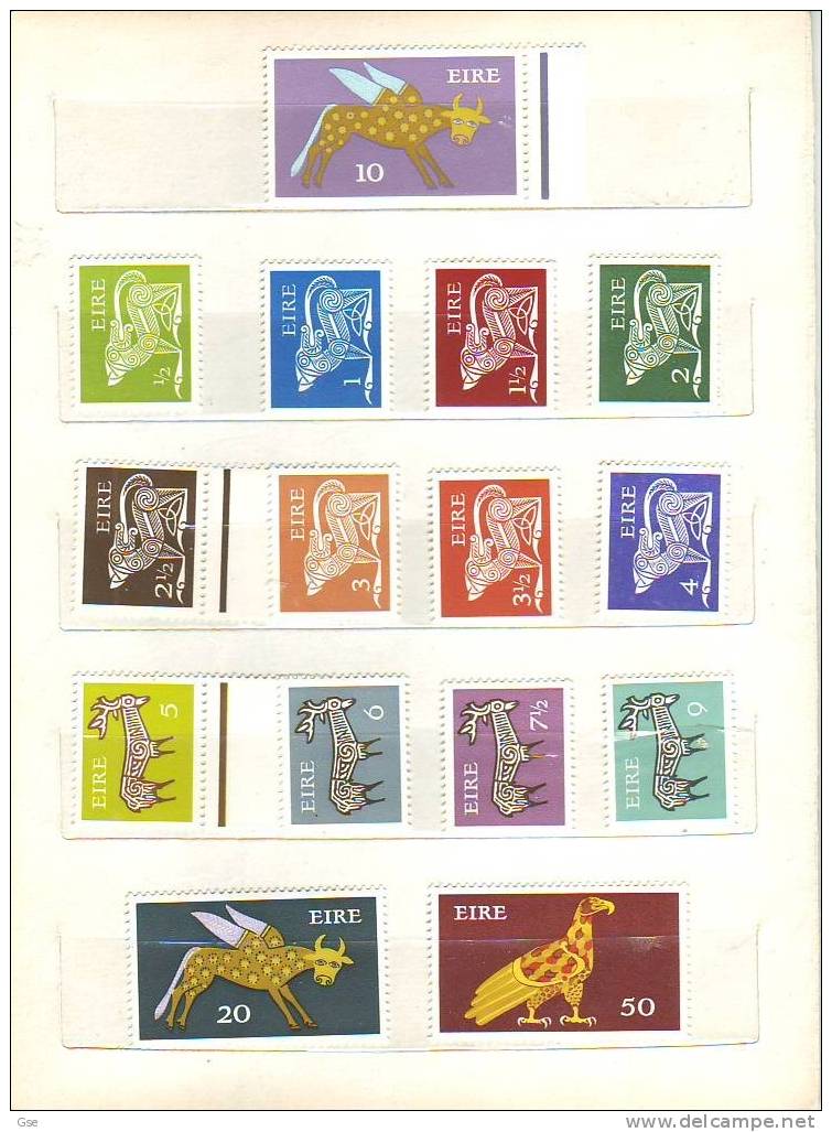 IRLANDA 1971-74 - Yvert 252/66** - Serie Corrente - Ungebraucht