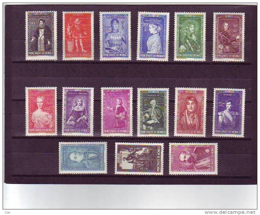 MONACO 1942 - Yvert 234/48** - Principi E Principesse - Unused Stamps