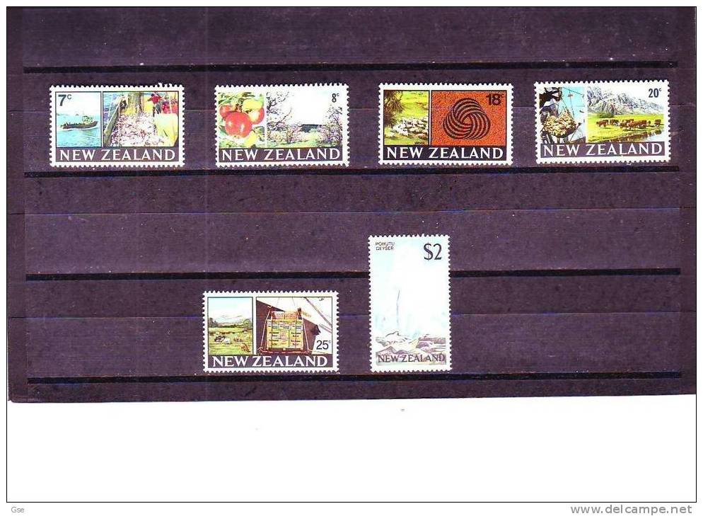 NUOVA ZELANDA 1968-69 -Yvert 476/81** - Attività Produttive - Unused Stamps