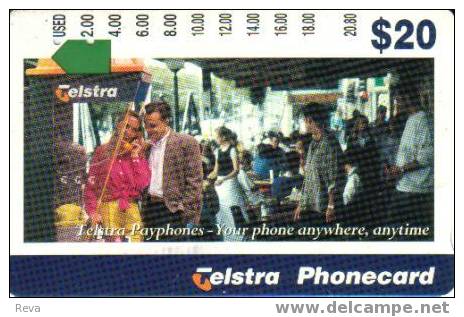 AUSTRALIA $20  WOMAN ON TELEPHONE ADVERTISING  PHONECARD  TO  MAKE CALLS  AUS-475  SPECIAL PRICE !!READ DESCRIPTION !! - Australie