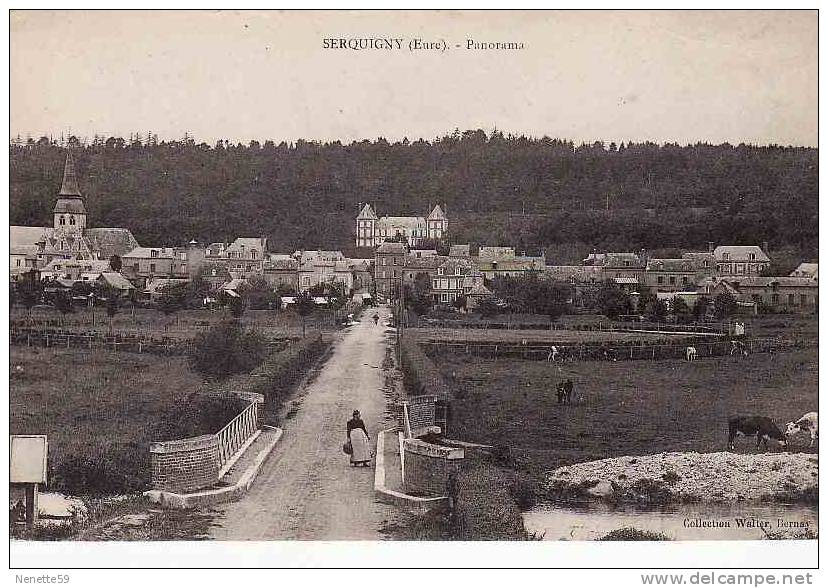 27 SERQUIGNY Panorama Du Village Vers 1910 !!!! - Serquigny