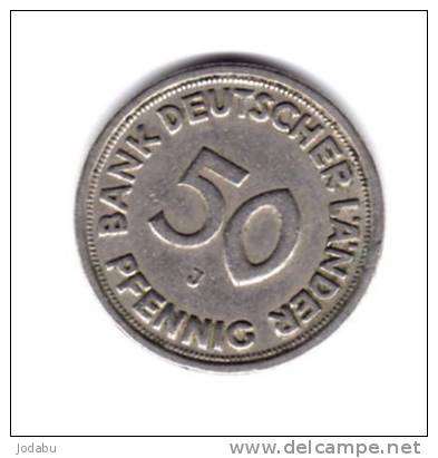 50 Pfenning 1949j        Allemagne - 50 Pfennig