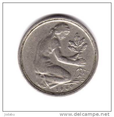 50 Pfenning 1949j        Allemagne - 50 Pfennig