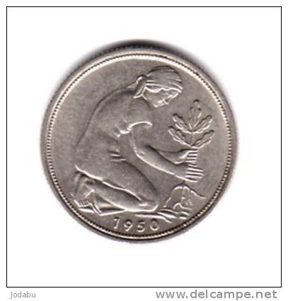 50 Pfenning 1950d         Allemagne - 50 Pfennig
