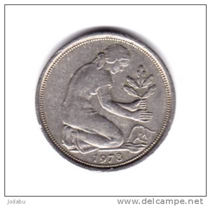 50 Pfenning 1978d           Allemagne - 50 Pfennig