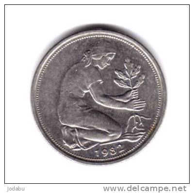 50 Pfenning 1982f            Allemagne - 50 Pfennig