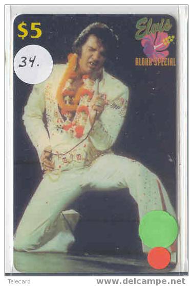 ELVIS PRESLEY Telecarte Phonecard Musique Music Muziek Musiek (34) - Muziek