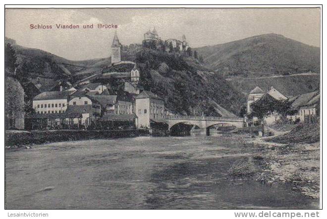 VIANDEN LUXEMBOURG CHATEAU EGLISE DES TRINITAIRES PONT - Vianden