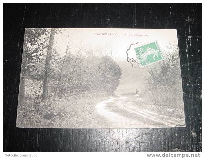 TAVERNY FORET DE MONTMORENCY - HOMME AVEC SON CHIEN - 95 VAL D´OISE - Carte Postale De France - Taverny