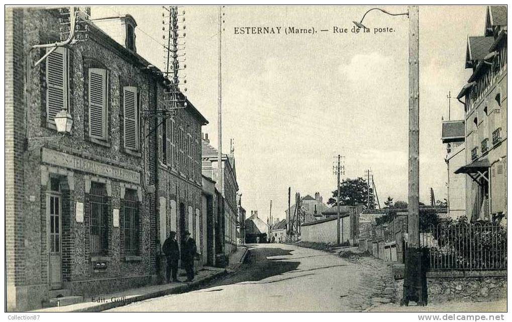 51 - MARNE - ESTERNAY - LA POSTE Et La RUE - - Esternay