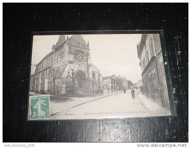 NESLES-LA-VALLEE - LE PORTAIL DE L'EGLISE - 95 VAL D´OISE - Carte Postale De France - Nesles-la-Vallée