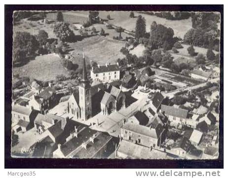 53 Larchamp Mayenne Le Centre & L´église édit.combier N° 27931 Vue Aérienne Belle Cpsm - Larchamp