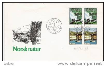 N139/- NORWEGEN -  Natur 1979, 2 Paare, Entwertet Mit Blumenstpl. Am 1.-Tag - Cartas & Documentos