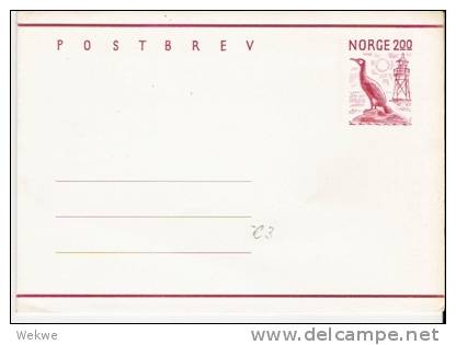 N143/- NORWEGEN -  Postbrief (Faltbrief) Seevogel, Leuchtturmland - Briefe U. Dokumente