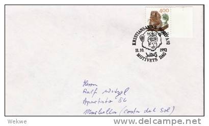 N147/- NORWEGEN -  Eichhörnchen, Entwertet Mit Affenstempel, Motiv-Tag 11.10.92 - Lettres & Documents