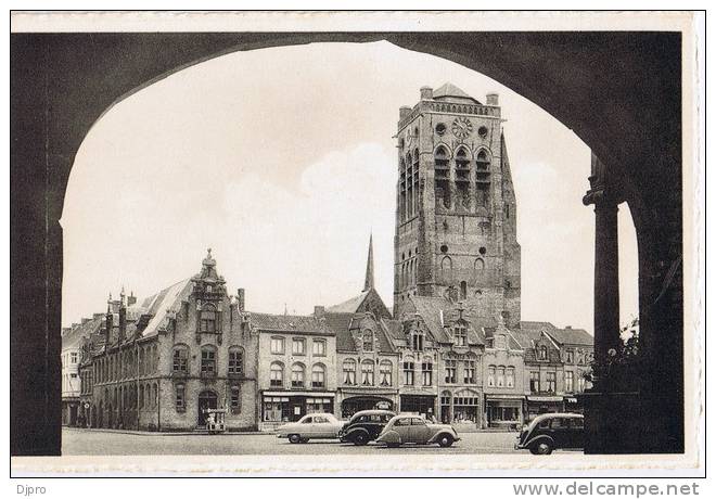 Veurne Toren Van St -Niklaaskerk En Grote Markt - Harelbeke