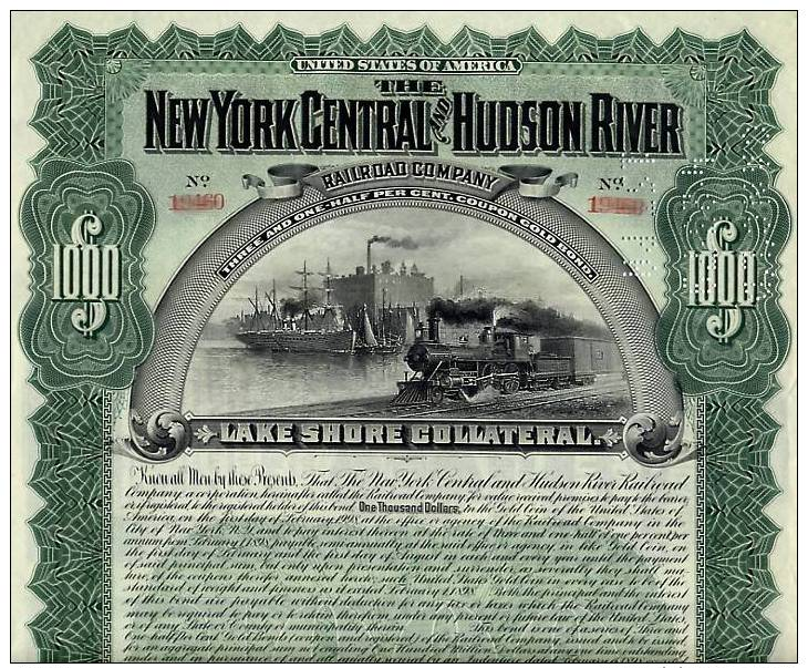 NEW YORK CENTRAL And HUDSON RIVER  1898 Grün - Chemin De Fer & Tramway